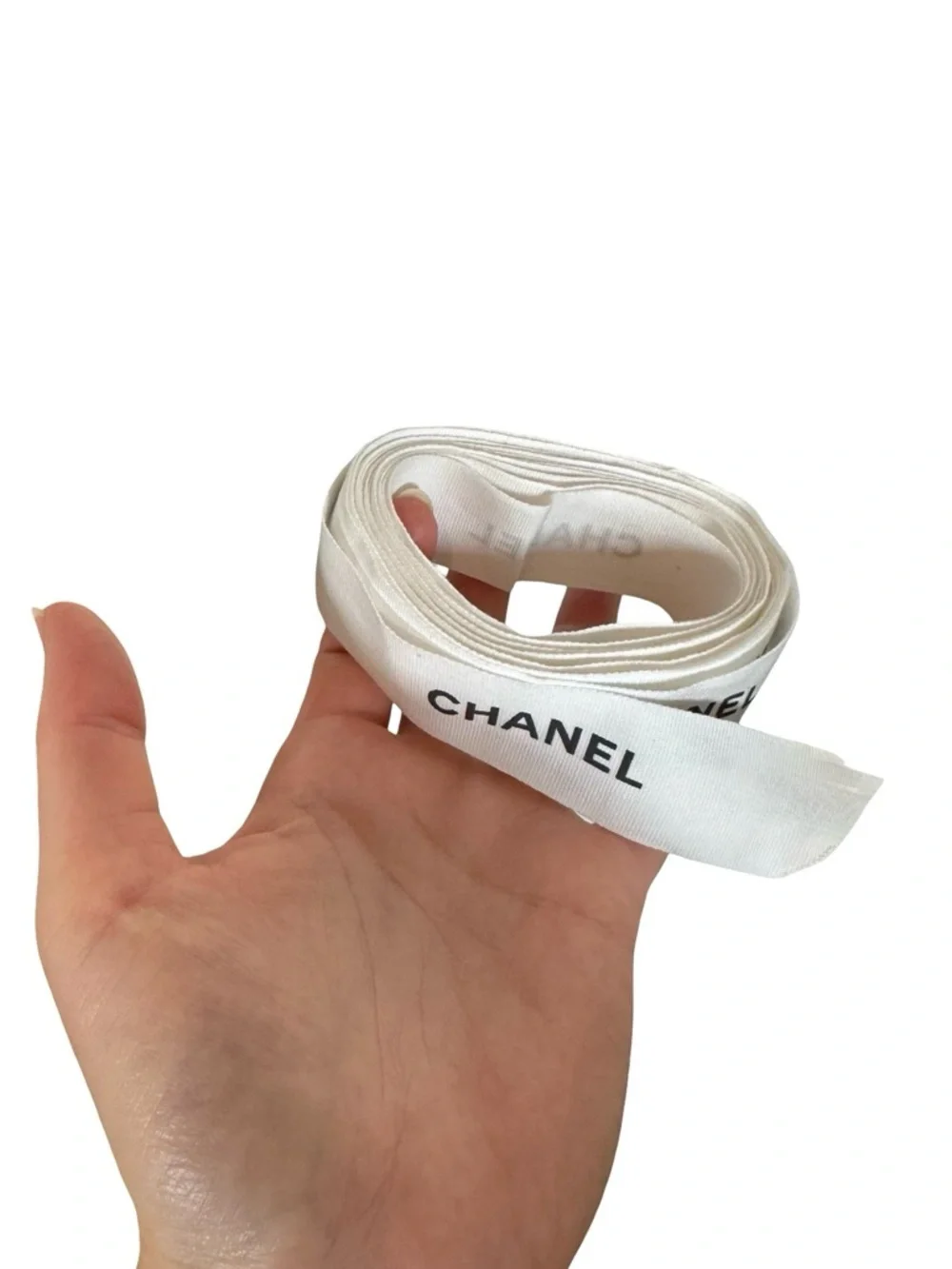 Authentic Chanel Classic Logo Black and White Wrapping Ribbon DIY-over 10 feet